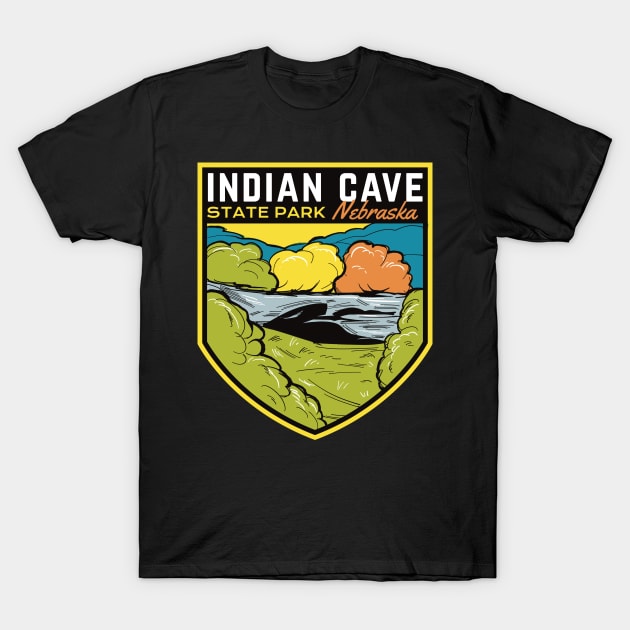 Indian Cave State Park NE T-Shirt by HalpinDesign